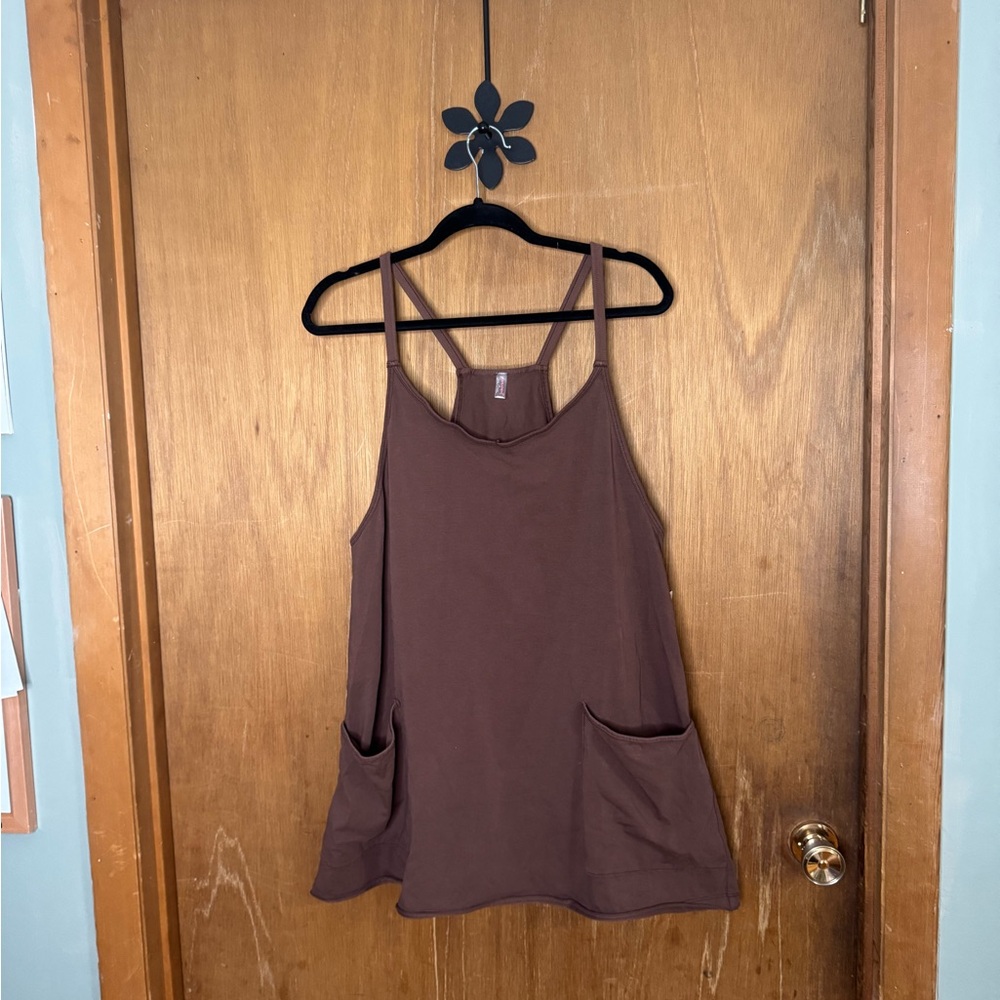 FP Movement by Free People Brown Sleeveless Jumpsuit Romper